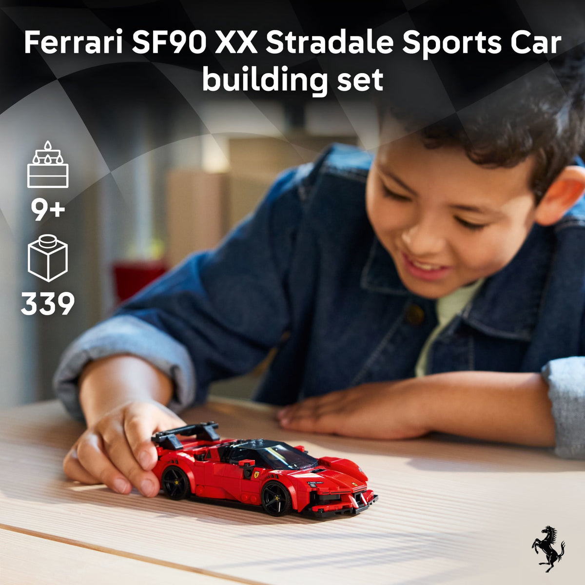LEGO Speed Champions Ferrari SF90 XX Stradale Sports Car Building Set with Driver Minifigure, Ages 9+, 77254