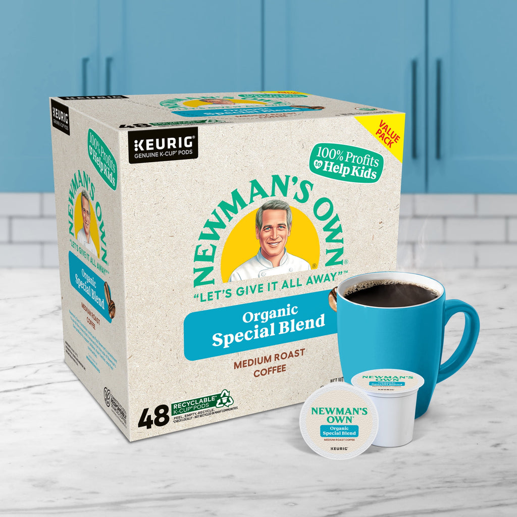 Newman's Own Organics Special Blend K-Cup Coffee Pods, Medium Roast, 48 Count for Keurig Brewers