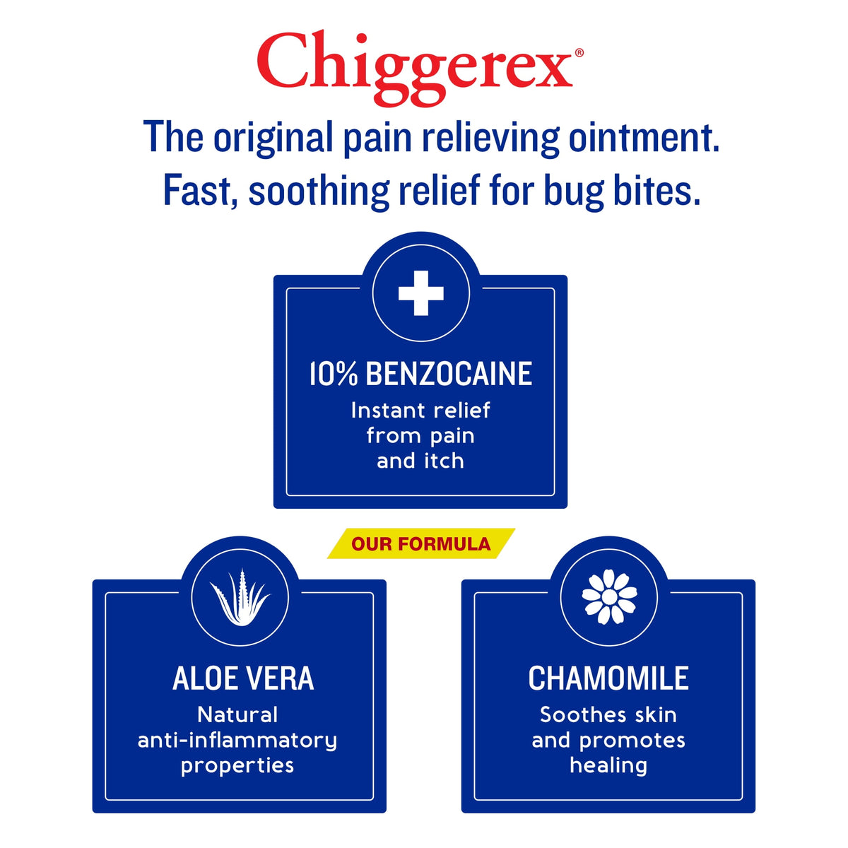 Chiggerex 2X Medicated Ointment for Chiggers, Mosquito, and Bug Bites 1.75oz