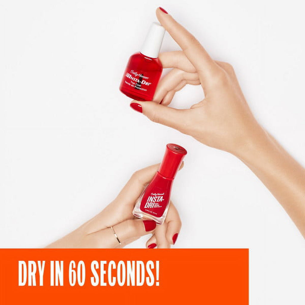 Sally Hansen Insta-Dri® Anti-Chip Top Coat, Clear, Glossy, 0.45 Fl Oz (Pack of 1), Top Coat, Top Coat Nails, Top Coat Nail Polish, Top Coat for Nails