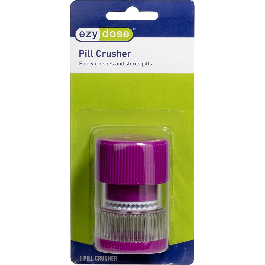 Ezy Dose Pill Crusher, Storage Compartment, Drinking Cup, Color May Vary