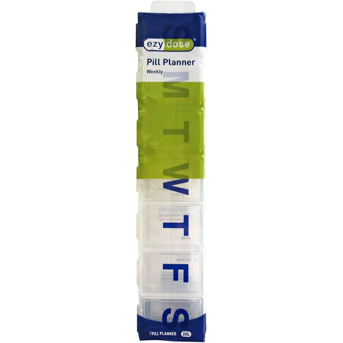 Ezy Dose Weekly (7-Day) Pill Organizer, 2X-Large Medicine Planner, Clear