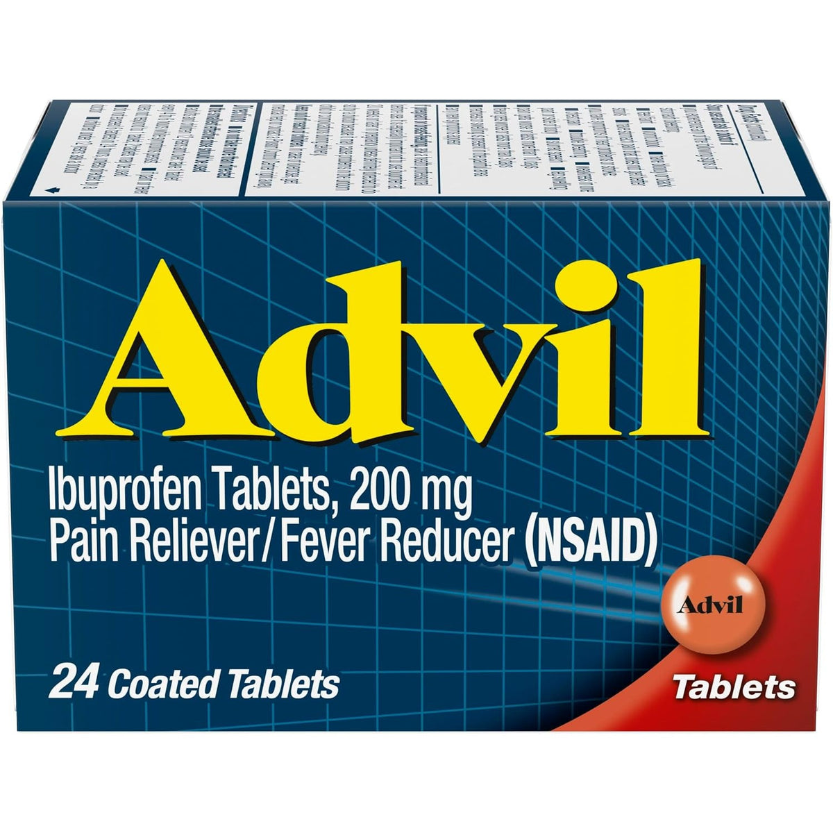 HALEON Advil Tablets, Ibuprofen 200mg, Pain Relief, 24 Tablets