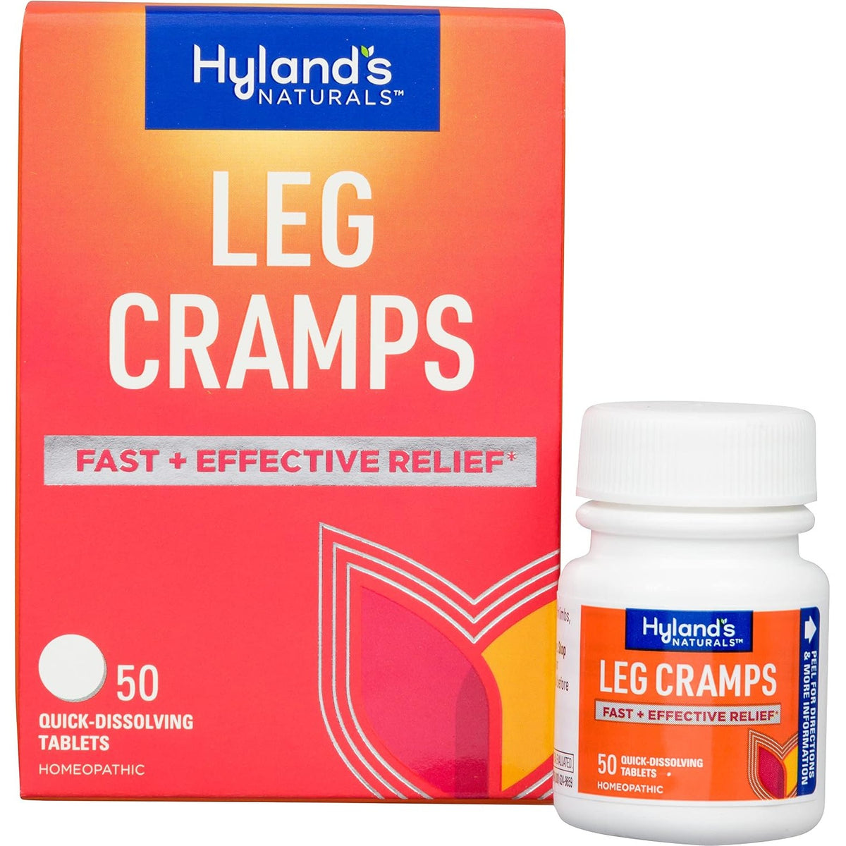 Hyland's Leg Cramps, Relief of Leg, Calf, Charley Horses, and Foot Cramps, 50 Quick-Dissolving Tablets