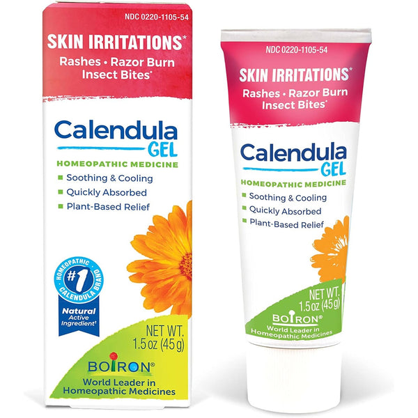 Boiron Calendula Gel for Relief from Rashes, Razor Burn, or Insect Bites - Non-Greasy and Fragrance-Free - 1.5 oz