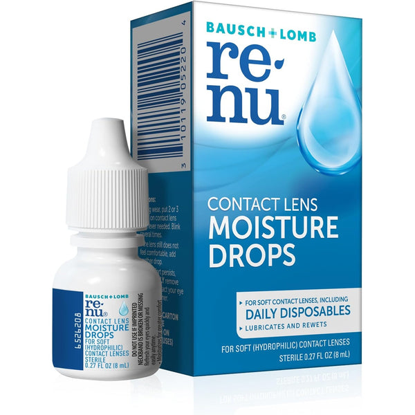Renu Lubricant Rewetting Eye Drops for Contact Lenses, 0.27 Fl Oz