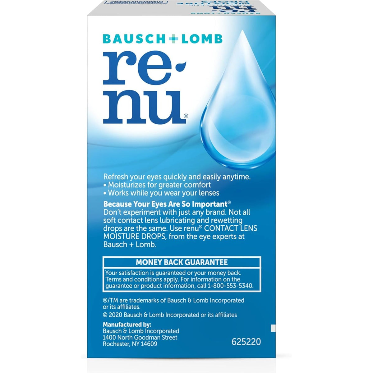 Renu Lubricant Rewetting Eye Drops for Contact Lenses, 0.27 Fl Oz