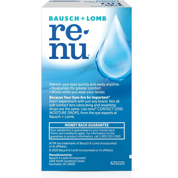 Renu Lubricant Rewetting Eye Drops for Contact Lenses, 0.27 Fl Oz