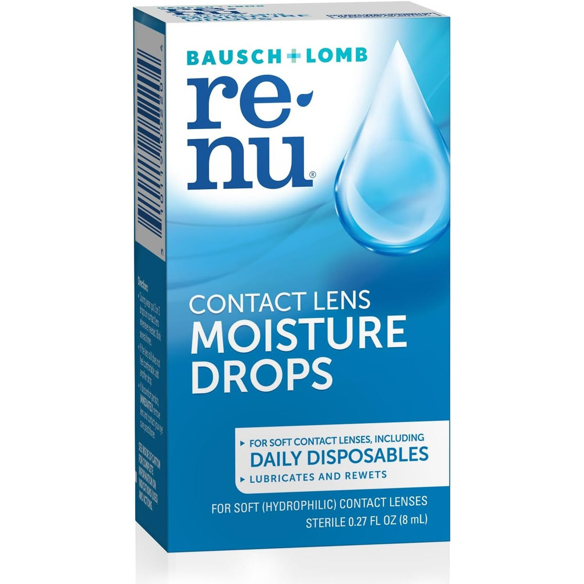 Renu Lubricant Rewetting Eye Drops for Contact Lenses, 0.27 Fl Oz