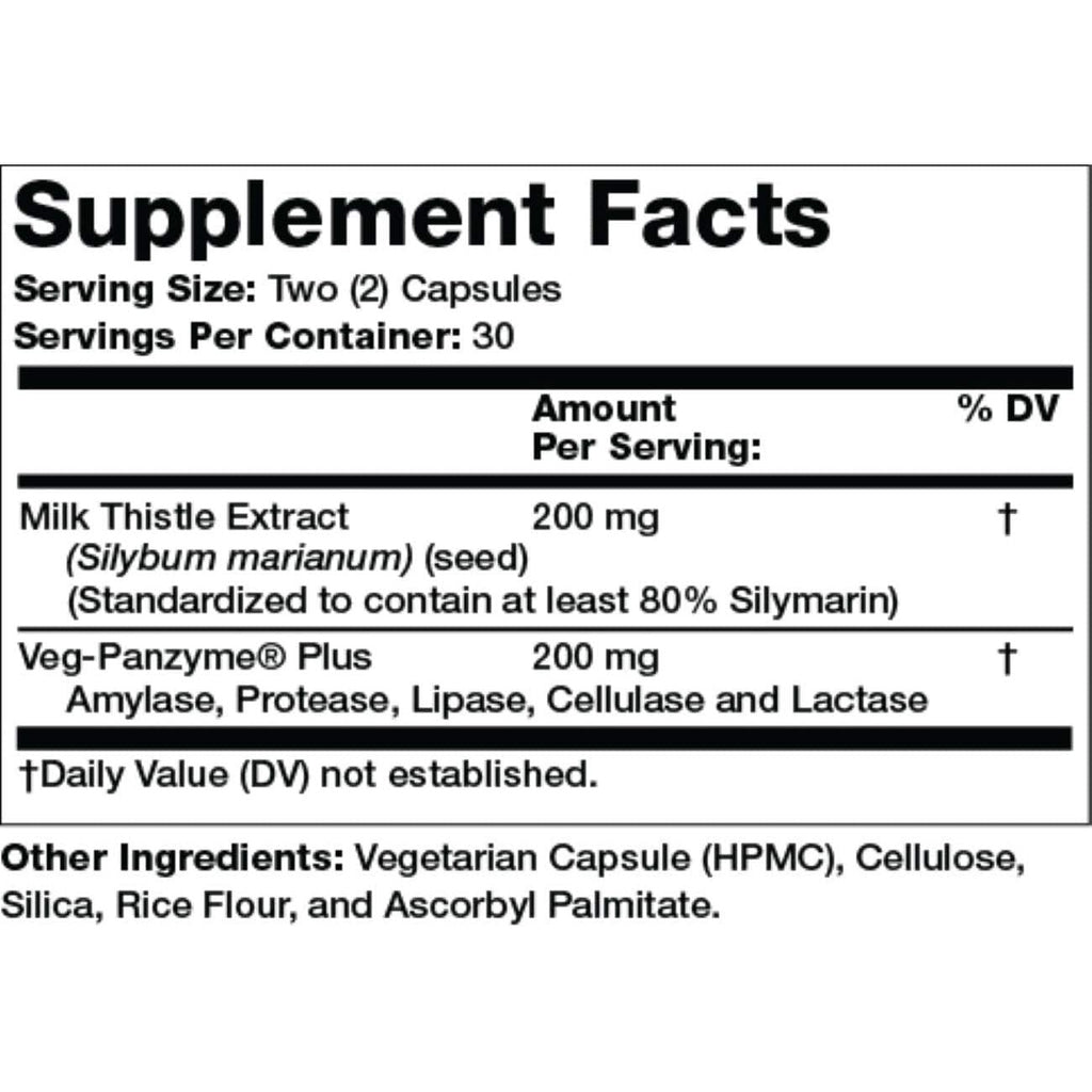 Olympian Labs Milk Thistle Extract Plus Enzymes, Antioxidants, Supporting Liver Health, 60 Vegetarian Caps