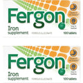 Fergon Iron Highly Soluble & Easily Digested, 27 mg Iron, 100 Tablets