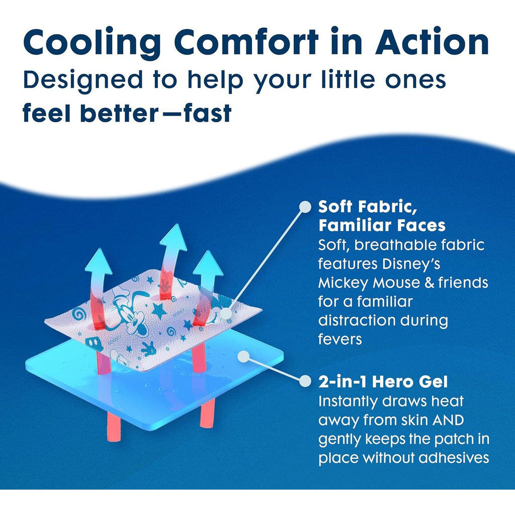 BeKoool Kids Cooling Gel Patches, Relief from Fever Discomfort, 4 Count
