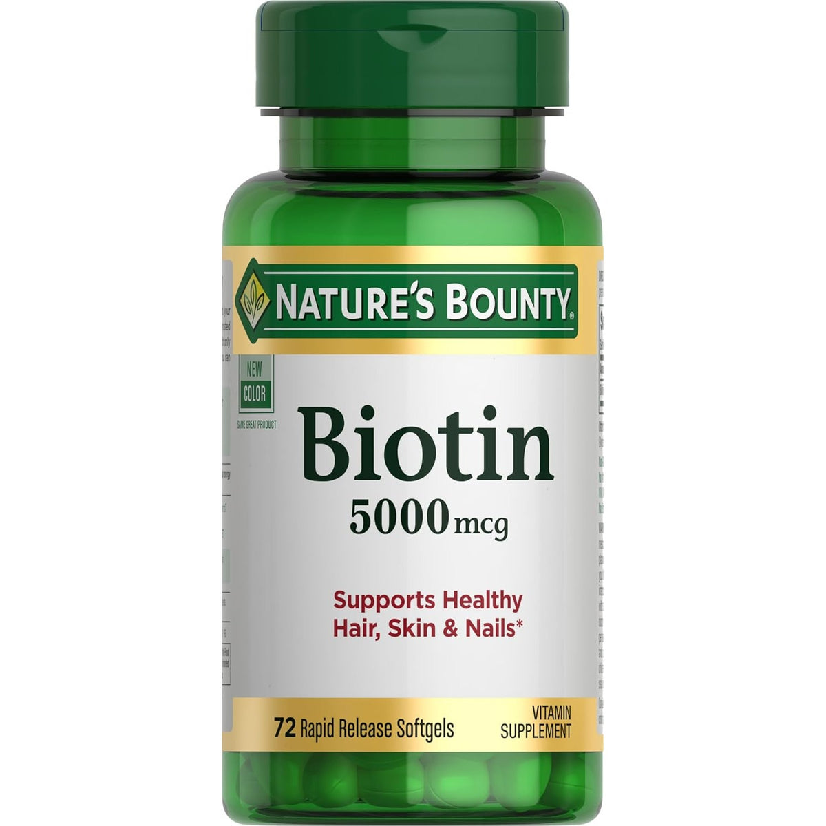 Nature's Bounty Biotin, 5000mcg, 72 Softgels