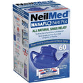 NeilMed NasaFlo Neti Pot with 60 Premixed Sinus Rinse Packets for Sinus & Nasal Irrigation