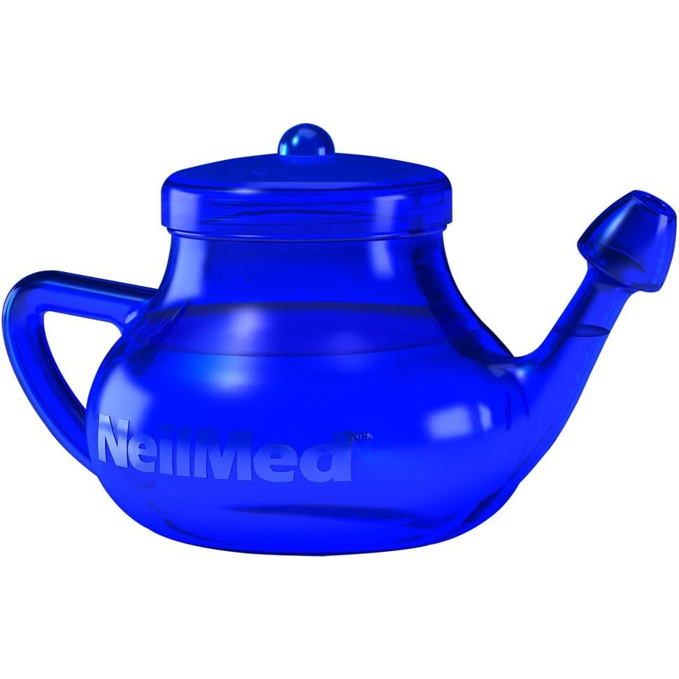 NeilMed NasaFlo Neti Pot with 60 Premixed Sinus Rinse Packets for Sinus & Nasal Irrigation