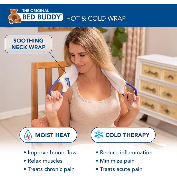 Carex Bed Buddy Heat Pad And Cooling Neck Wrap - Microwave Heating Pad For Sore Muscles - Cold Wrap Pack For Aches and Pain
