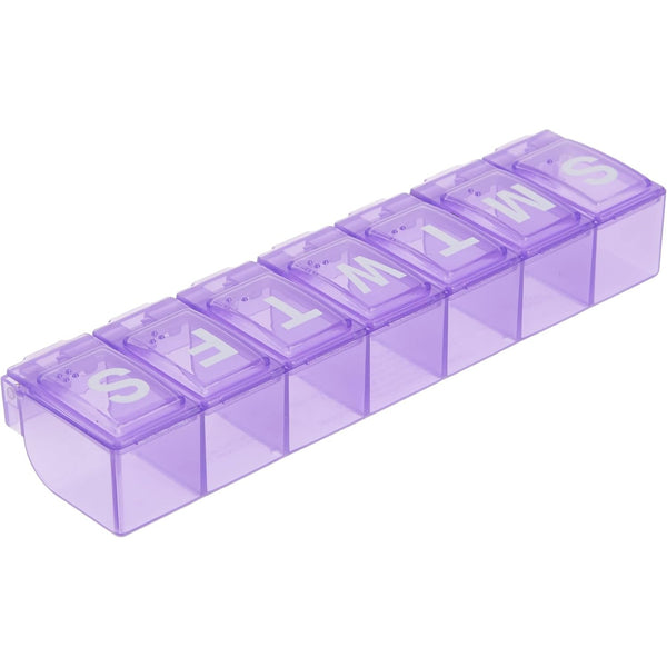 Ezy Dose Weekly (7-Day) Pill Organizer, Large Medicine Case, Color May Vary