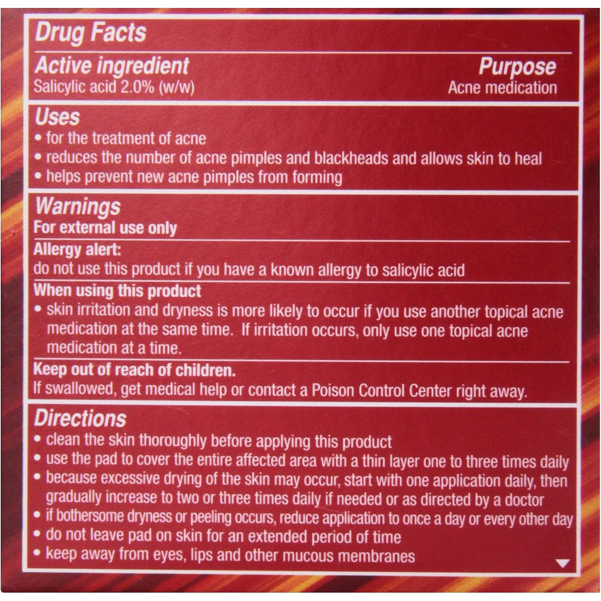 Stridex Maximum Acne Pads, Alcohol Free Salicylic Acid Pads for Face, 55 Ct