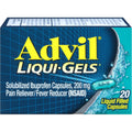 Advil Liqui-Gels, Ibuprofen 200mg, Pain Relief, 20 Capsules