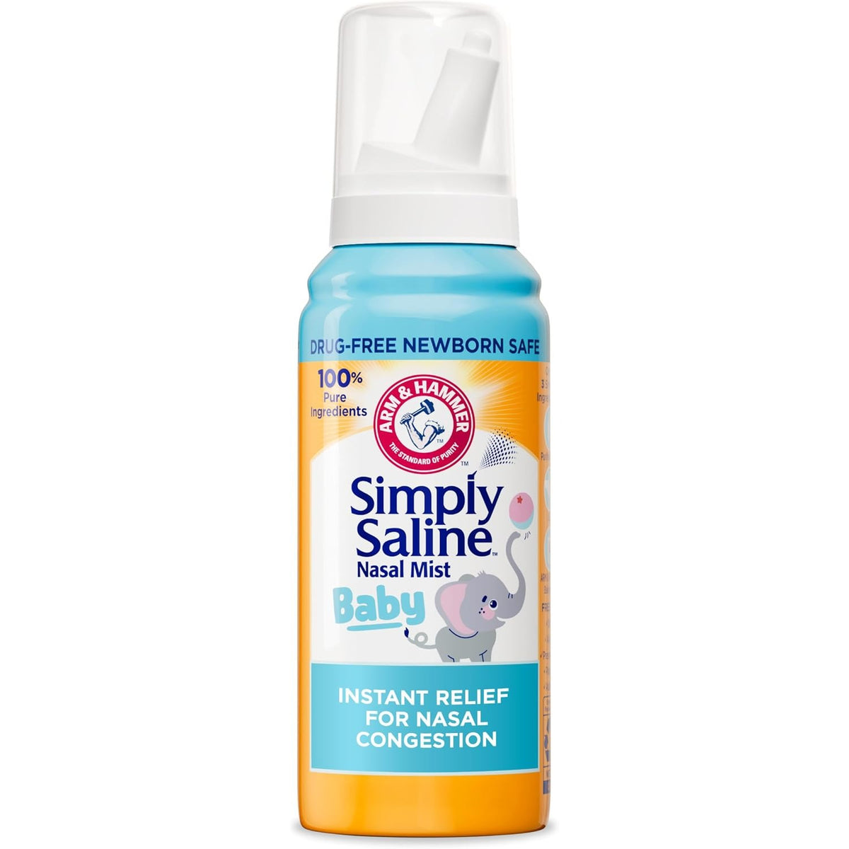 ARM & HAMMER Simply Saline Baby Nasal Mist Saline Spray, 1.6 oz