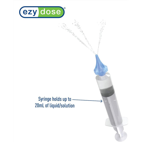 Ezy Dose Ear Wax Removal Syringe Tri-Stream Tip, 20mL Capacity, Clear