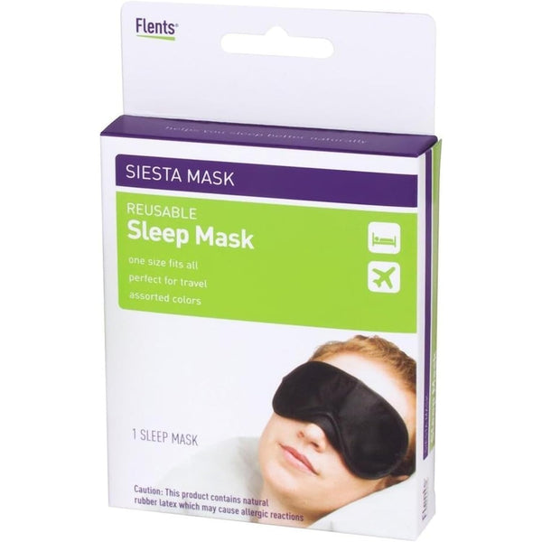 Flents Sleep Mask, One Size Fits Most, Comfortable Travel Eye Cover