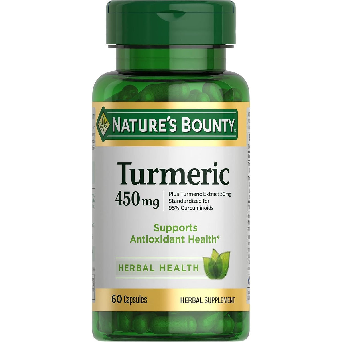Nature's Bounty Turmeric Capsules, 450mg, 60 Count