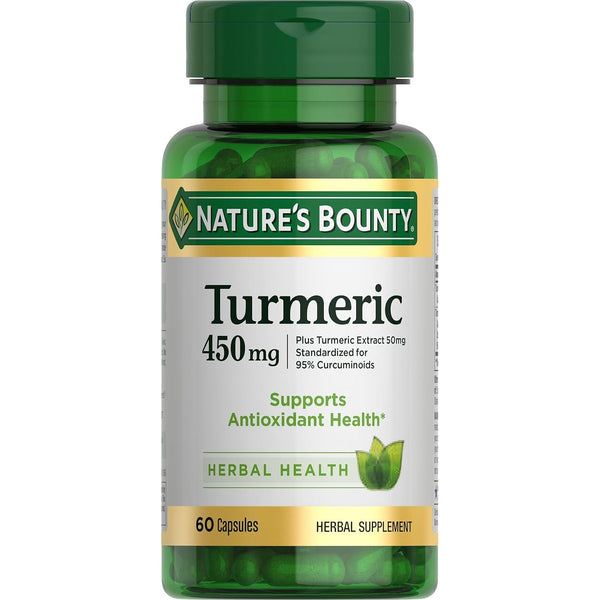Nature's Bounty Turmeric Capsules, 450mg, 60 Count