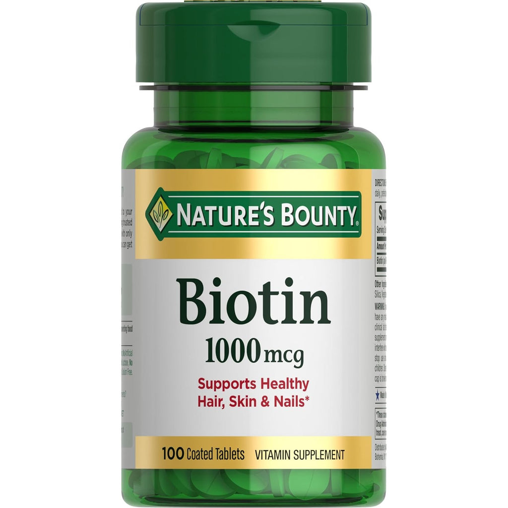 Nature's Bounty Biotin, 1000 mcg, 100 Tablets