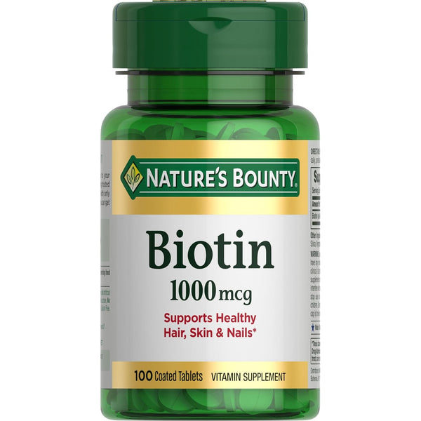 Nature's Bounty Biotin, 1000 mcg, 100 Tablets