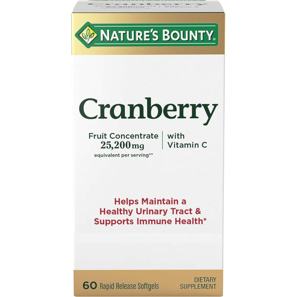 Nature's Bounty Cranberry Dietary Supplement, 25,200Mg, 60 Softgels