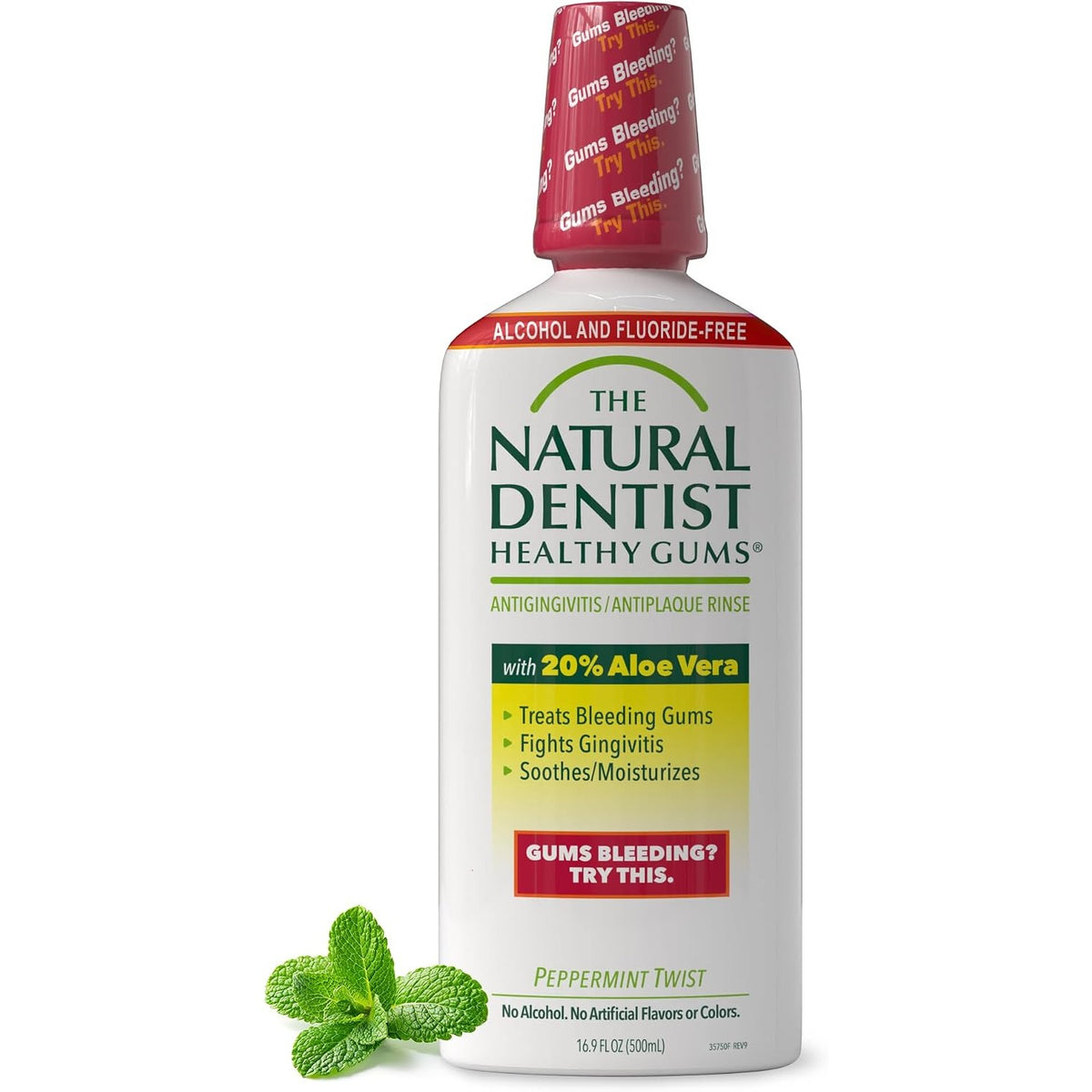 The Natural Dentist Peppermint Twist Alcohol Free Mouthwash, 16.9 oz