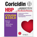 Coricidin HBP Decongestant-Free Cough and Cold Medicine, 16 ct