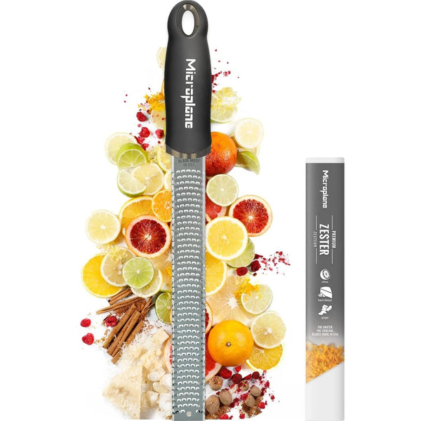 Microplane Premium Classic Series Zester Grater 18/8 Stainless Steel Black