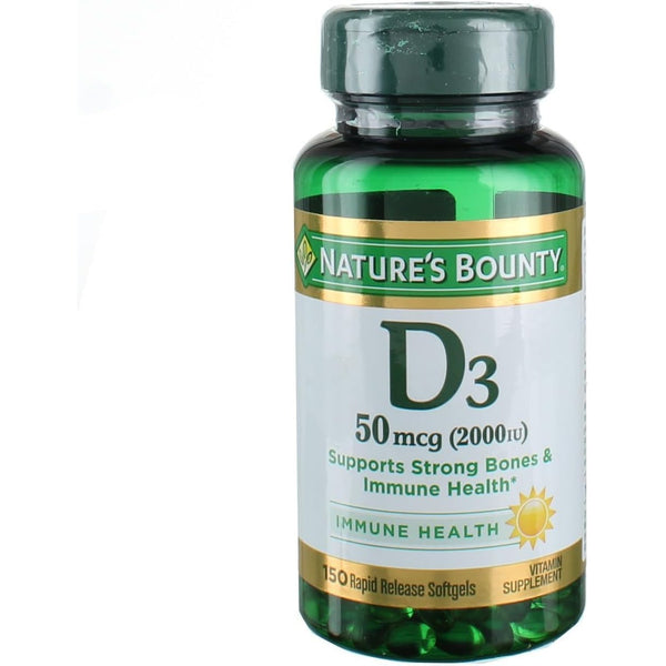 Nature's Bounty Vitamin D, Supports Immune Health & Bone Health, 150 Count