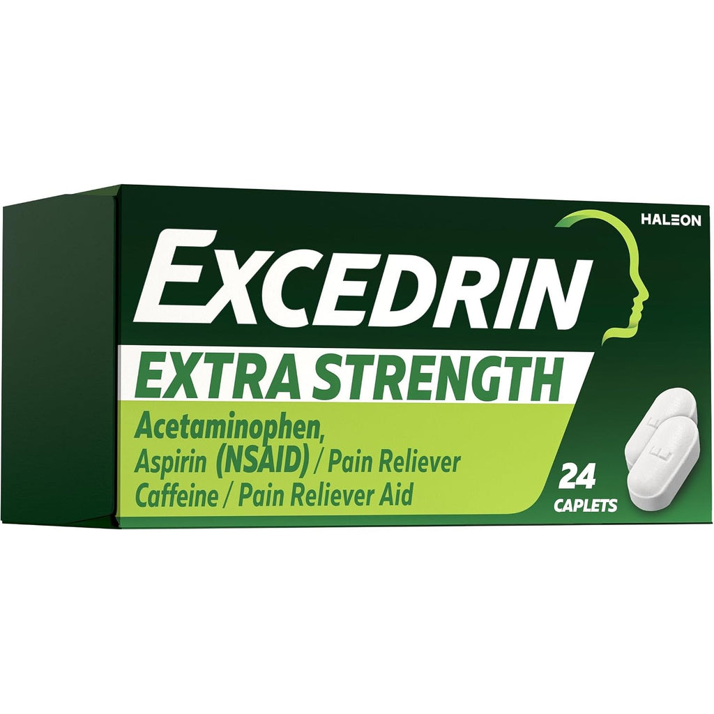 Excedrin Extra Strength Caplets for Headache Pain Relief, 24 Count