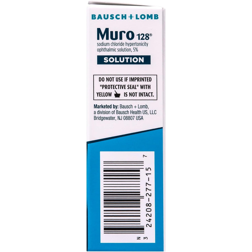 Muro 128, Sodium Chloride Ophthalmic Solution, 0.5 Oz, Eye Drops