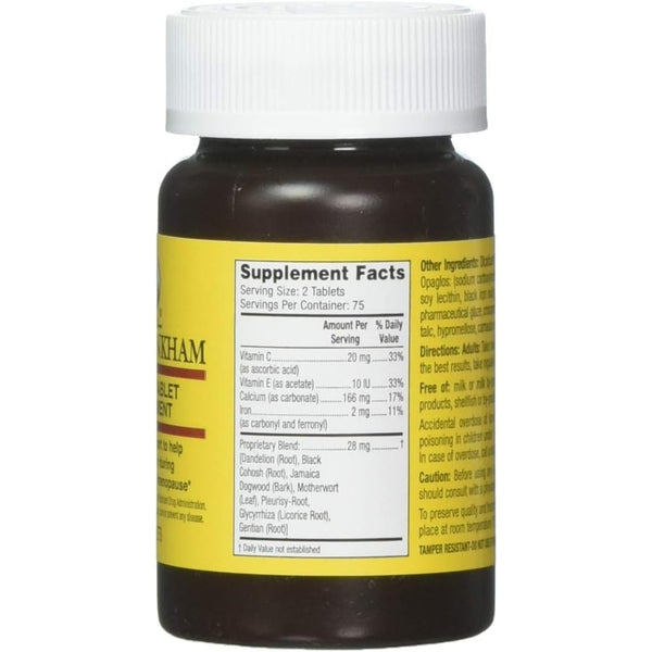Lydia Pinkham Tablets for Menstruation and Menopause Support, 150 Count