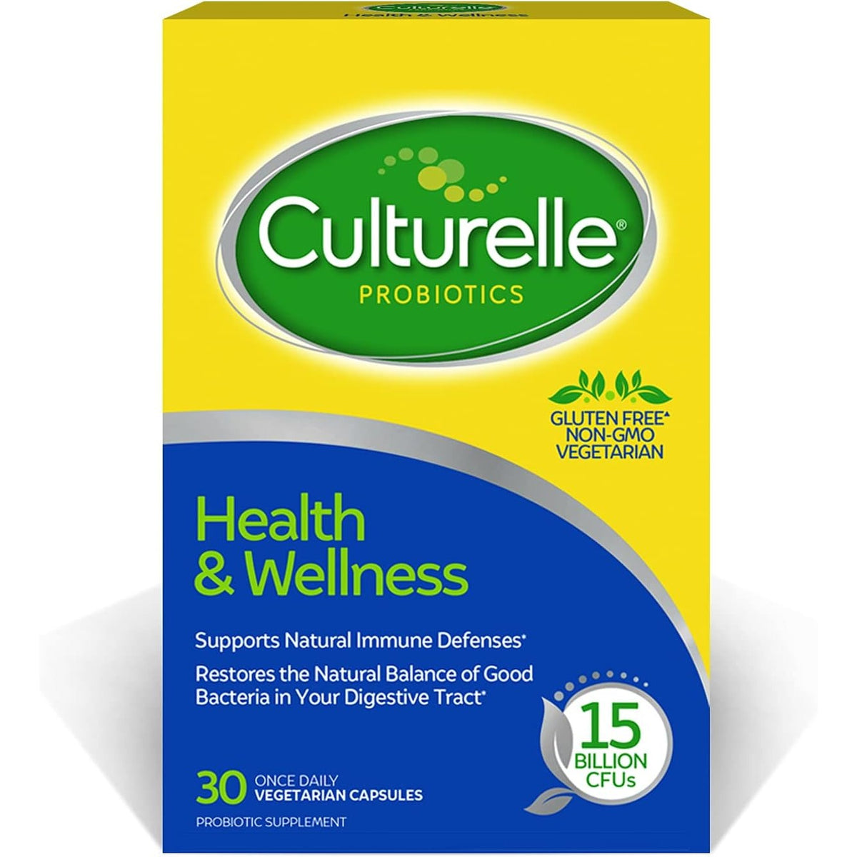 Culturelle Health & Wellness Daily Probiotic for Women & Men, 30 Count