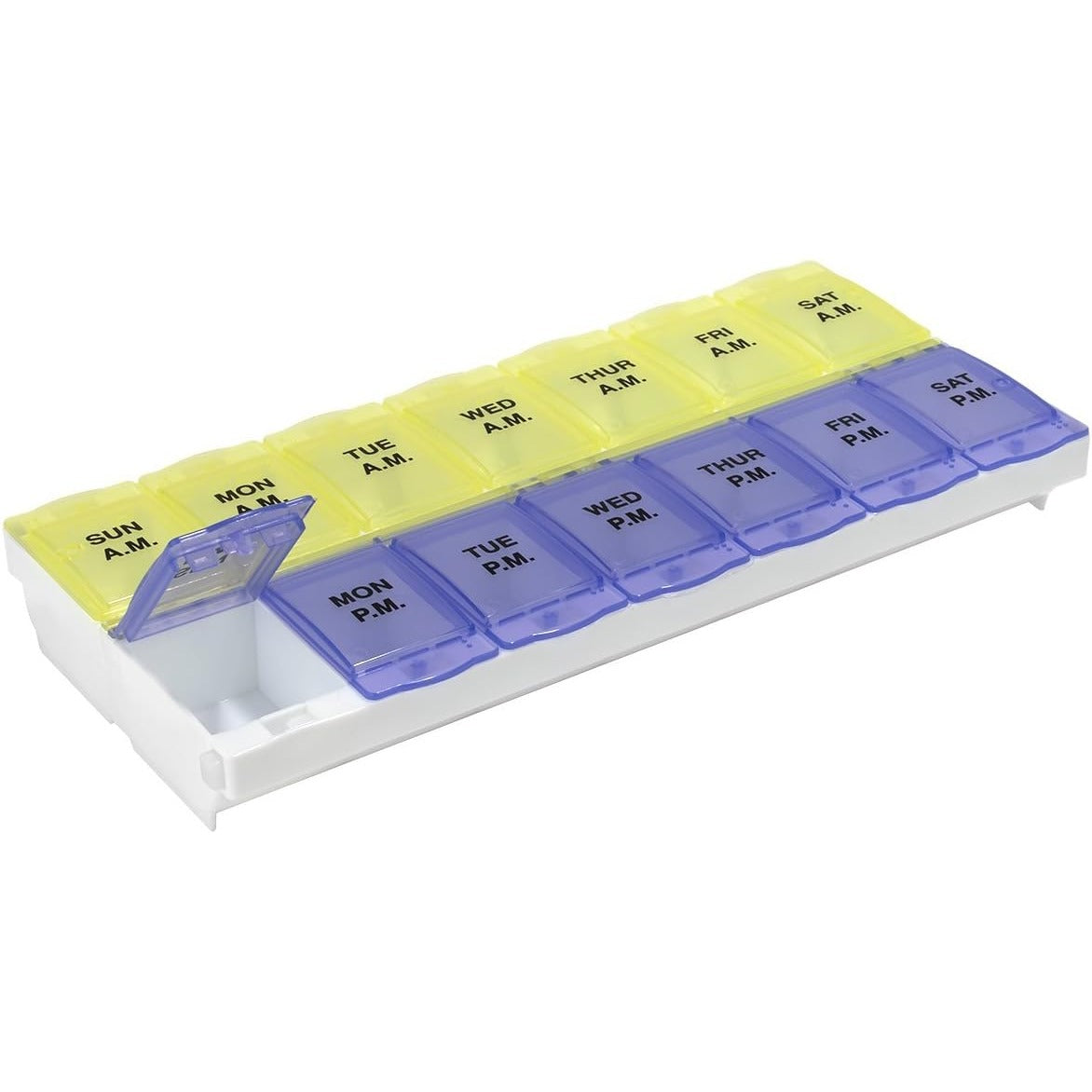 Ezy Dose Weekly (7-Day) AM/PM Pill Organizer, 2XL Planner, Color May Vary