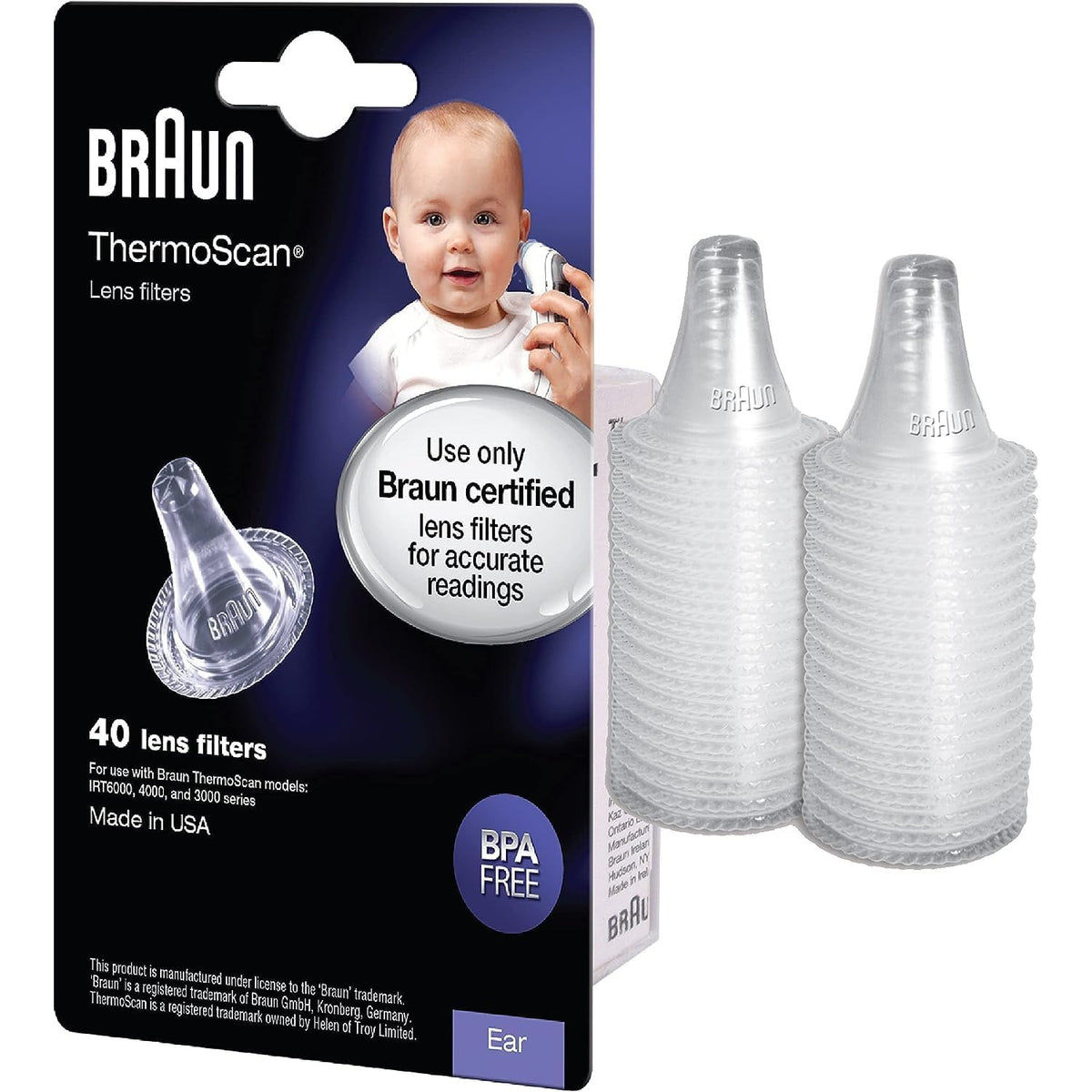 Braun ThermoScan Lens Filters for Ear Thermometers, 40 Count