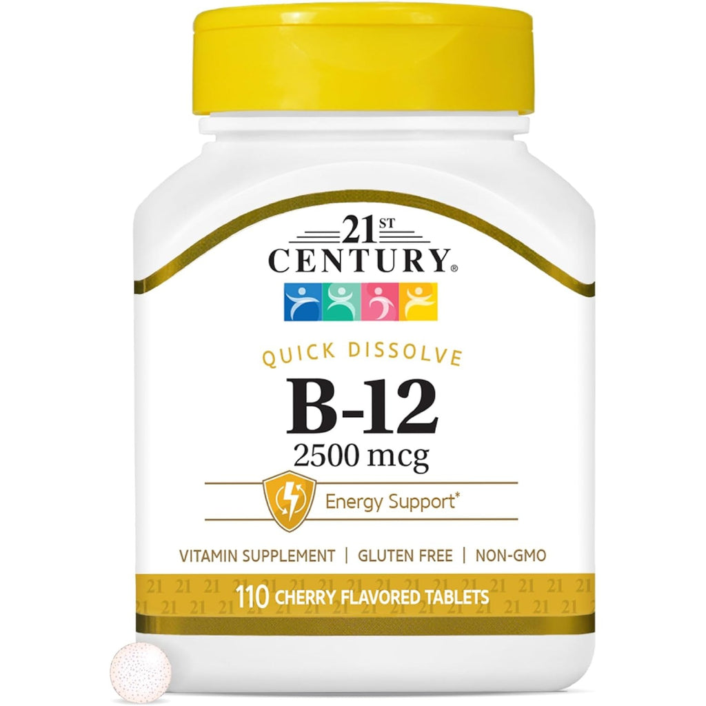 21st Century B-12 2500mcg Sublingual Tablets, High Potency, 110 Count