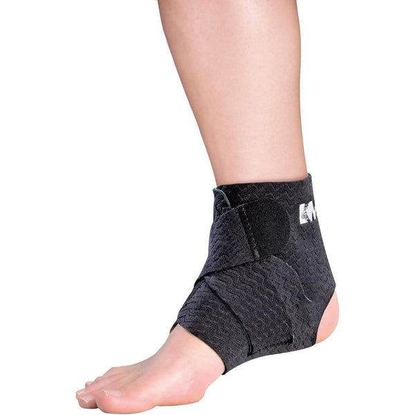 Mueller Sports Medicine Green Adjustable Ankle Support Brace, Ankle Pain Relief Support for Men and Women, Ideal for Sprains, Strains, Arthritis