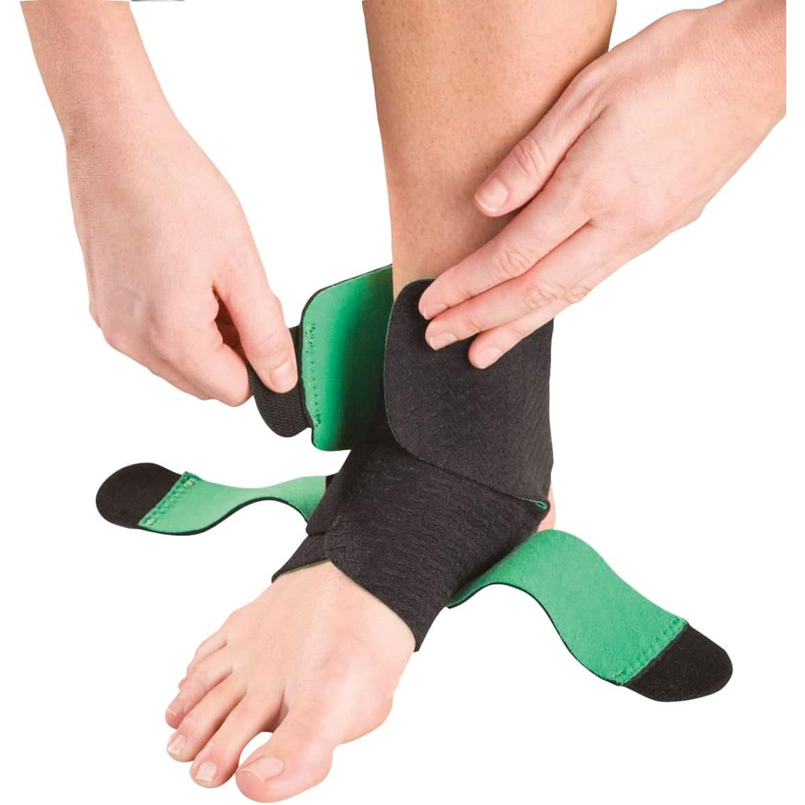Mueller Sports Medicine Green Adjustable Ankle Support Brace, Ankle Pain Relief Support for Men and Women, Ideal for Sprains, Strains, Arthritis