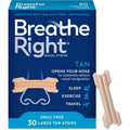 Breathe Right Nasal Strips, Large, Relieves Nasal Congestion, Tan, 30 ct