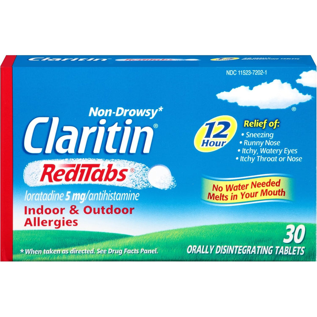 Claritin Non-Drowsy RediTabs Indoor & Outdoor Allergy Relief, Loratadine 10mg, 30 CT Tablets