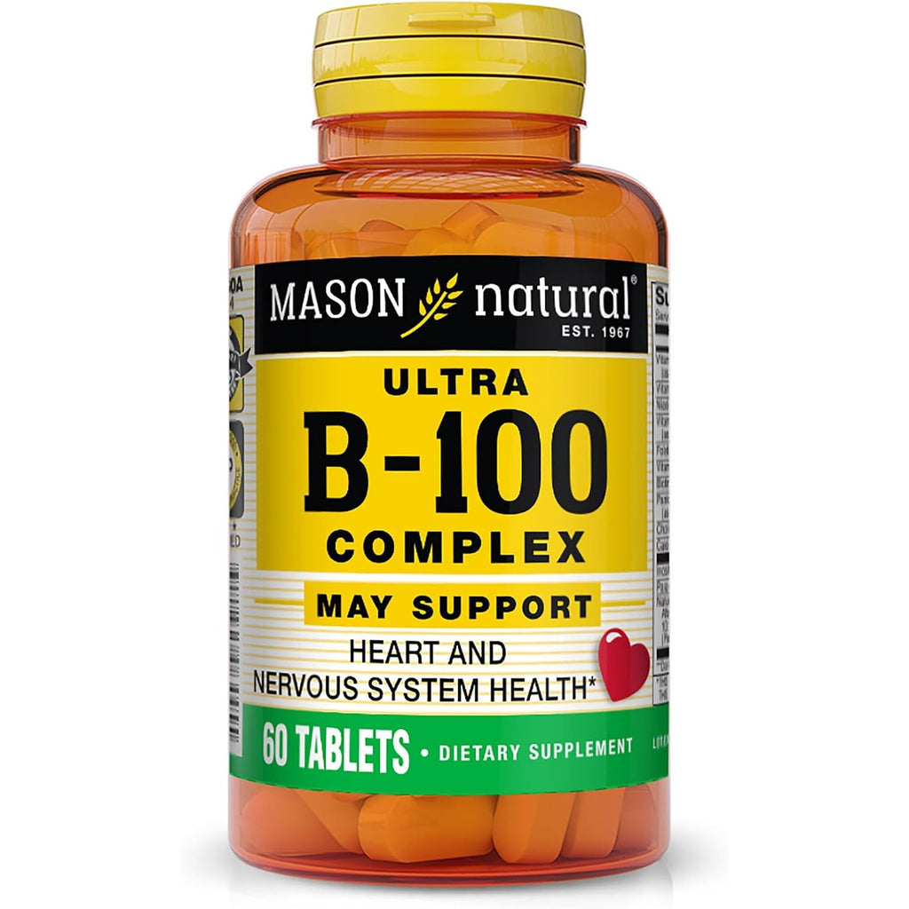 MASON NATURAL Ultra B,100 Complex, 100,Day Supply, for Normal Immune Support and Energy Metabolism