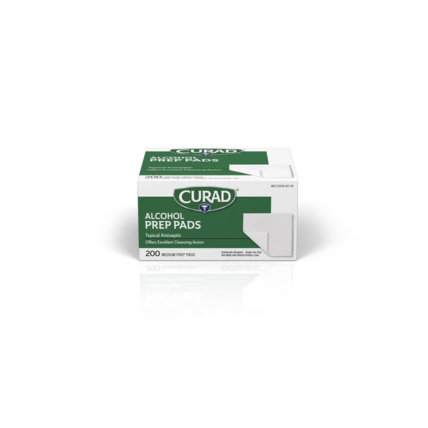 Curad Alcohol Disinfectant Prep Pads, 2-ply, Medium Size, 200 Count