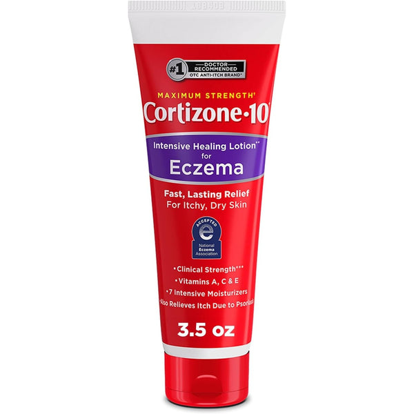 Cortizone-10 Max Strength Healing Itch Relief Eczema Lotion, 3.5 oz.