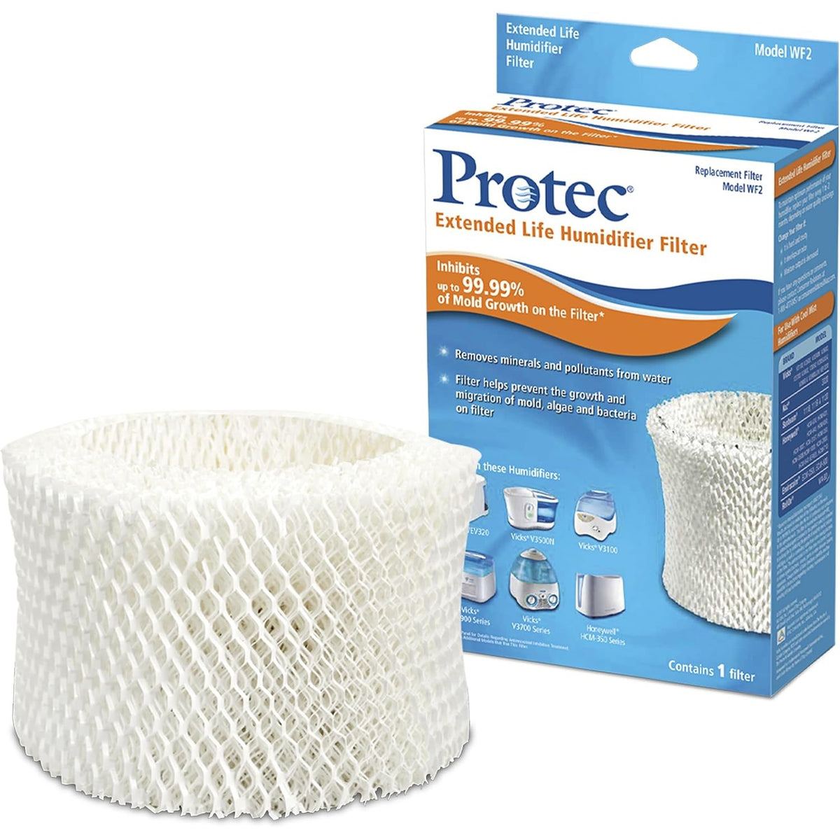 Protec Extended Life Humidifier Replacement Filter, 1 Count